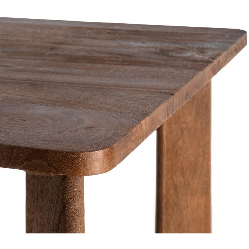 Table à manger moderne Rectangulaire 6 personnes en Bois de manguier Marron Osnira - 5