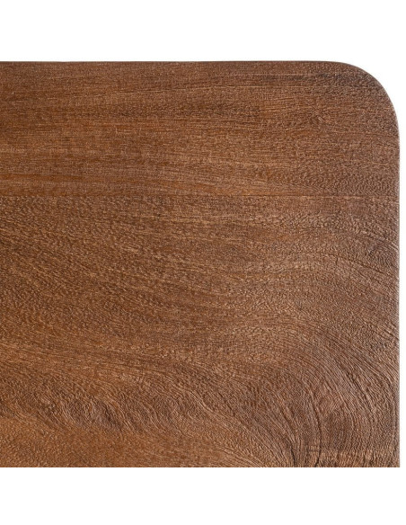 Table à manger moderne Rectangulaire 6 personnes en Bois de manguier Marron Osnira - 7