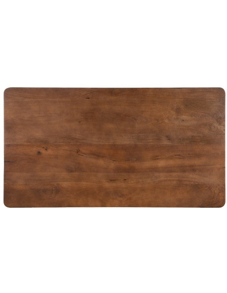 Table à manger moderne Rectangulaire 6 personnes en Bois de manguier Marron Osnira - 8