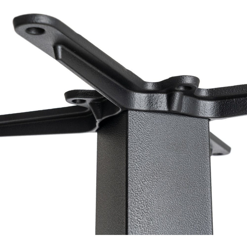 Pied de Table haute bistrot moderne Carré Hauteur 108 cm en Fonte Noir Mino - 3