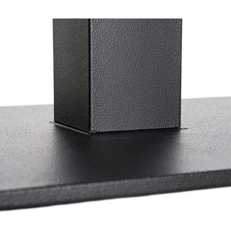 Pied de Table haute bistrot moderne Carré Hauteur 108 cm en Fonte Noir Mino - 6