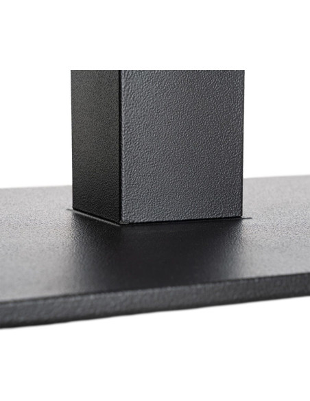 Pied de Table haute bistrot moderne Carré Hauteur 108 cm en Fonte Noir Mino - 6