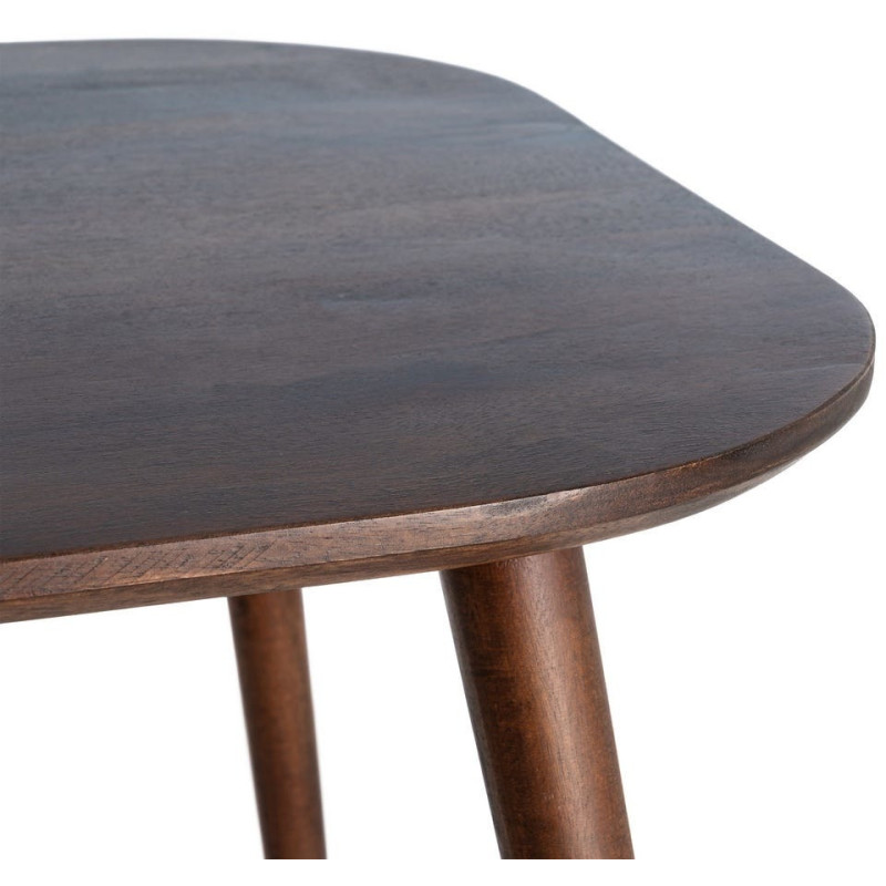 Table à manger moderne chic Rectangulaire 6 personnes en Bois de manguier Marron foncé Nahira - 2