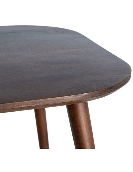 Table à manger moderne chic Rectangulaire 6 personnes en Bois de manguier Marron foncé Nahira - 2