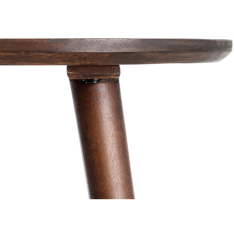 Table à manger moderne chic Rectangulaire 6 personnes en Bois de manguier Marron foncé Nahira - 5