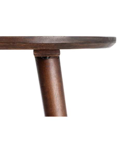 Table à manger moderne chic Rectangulaire 6 personnes en Bois de manguier Marron foncé Nahira - 5