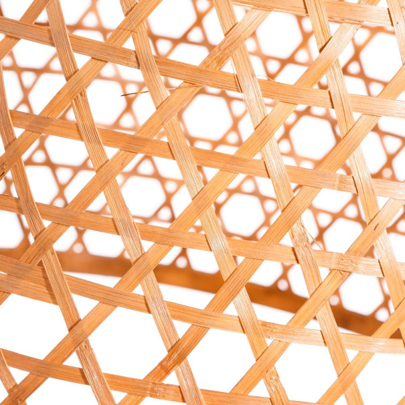 Suspension bohème chic ajourée en Bambou Naturel Lireno (Lot de 2) - 3