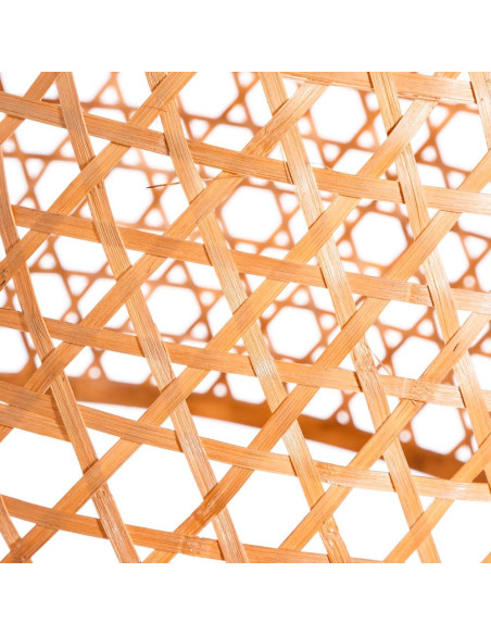 Suspension bohème chic ajourée en Bambou Naturel Lireno (Lot de 2) - 3