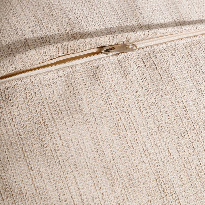 Fauteuil de table bohème Fibre Naturel Tressé Métal Noir Tissu Beige Finira - 8