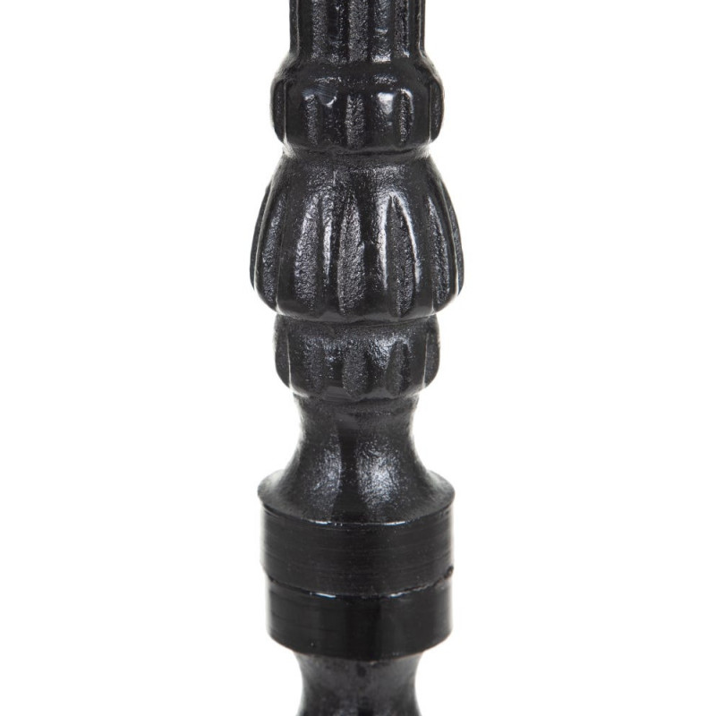 Table haute bistrot parisien Ronde 2 personnes Marbre Blanc Métal Noir Cilora - 5