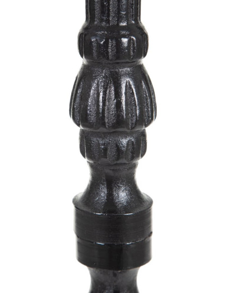 Table haute bistrot parisien Ronde 2 personnes Marbre Blanc Métal Noir Cilora - 5