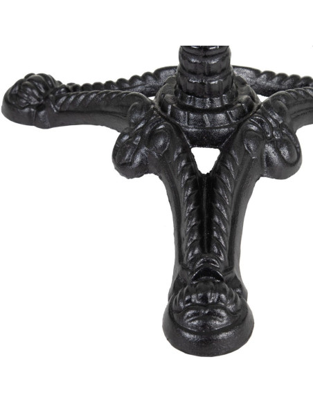 Table haute bistrot parisien Ronde 2 personnes Marbre Blanc Métal Noir Cilora - 6