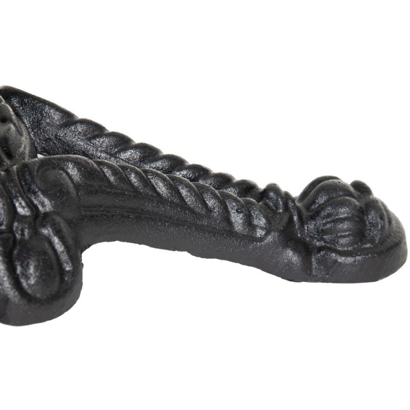 Table haute bistrot parisien Ronde 2 personnes Marbre Blanc Métal Noir Cilora - 7