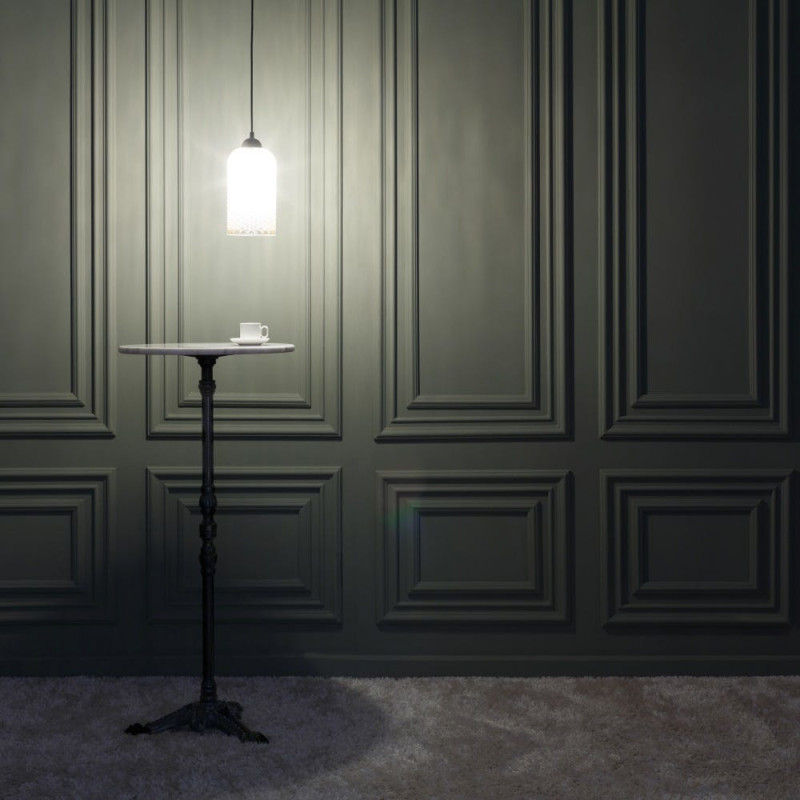 Table haute bistrot parisien Ronde 2 personnes Marbre Blanc Métal Noir Cilora - 2