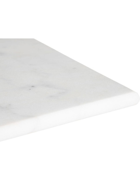 Table bistrot parisien Carrée 2 personnes Marbre Blanc Métal Noir Farina - 3