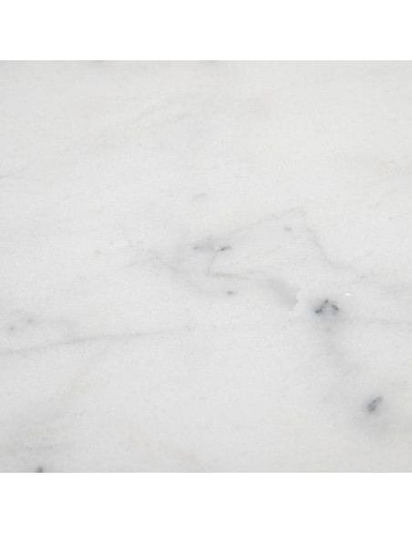 Table bistrot parisien Carrée 2 personnes Marbre Blanc Métal Noir Farina - 8