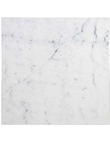 Table bistrot parisien Carrée 2 personnes Marbre Blanc Métal Noir Farina - 9