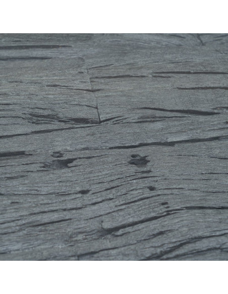 Grande Table basse originale moderne Carrée 100 cm en Bois Noir Verre Transparent Acier inoxydable Argenté Noela - 6