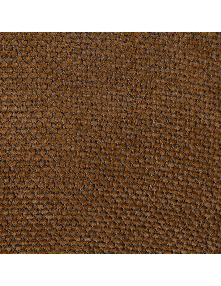 Chaise vintage style années 70 Tissu Marron Métal Noir Bois contreplaqué Naturel Zalina (Lot de 4) - 11