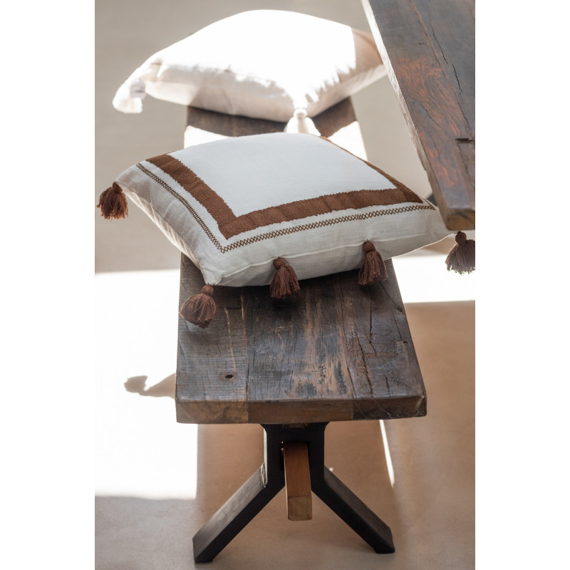 Banc 3 places 180 cm Hector en Bois recyclé Marron Métal Noir - 8