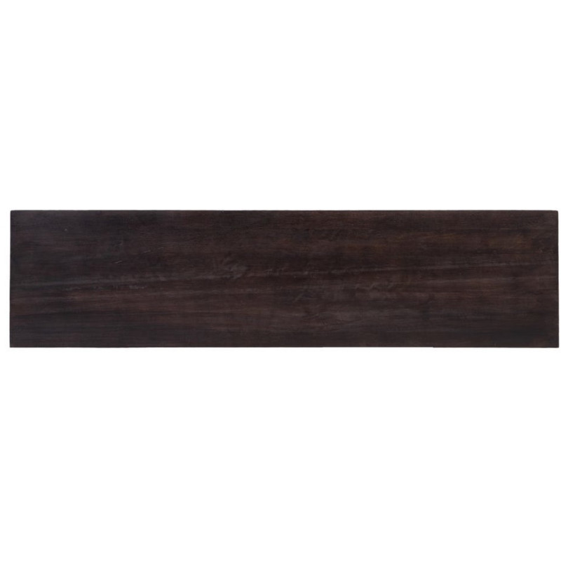 Table basse Gigogne Rectangulaire en Bois de manguier Marron Métal Argenté Judson (Lot de 3) - 10