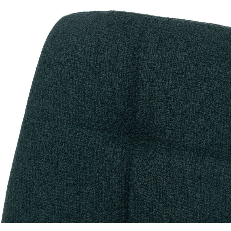 Tabouret de bar moderne chic Tissu Vert Matelassé Métal Noir Terimo (Lot de 4) - 4