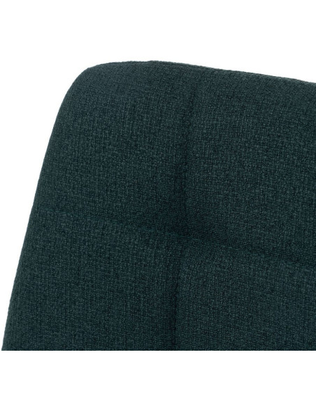 Tabouret de bar moderne chic Tissu Vert Matelassé Métal Noir Terimo (Lot de 4) - 4