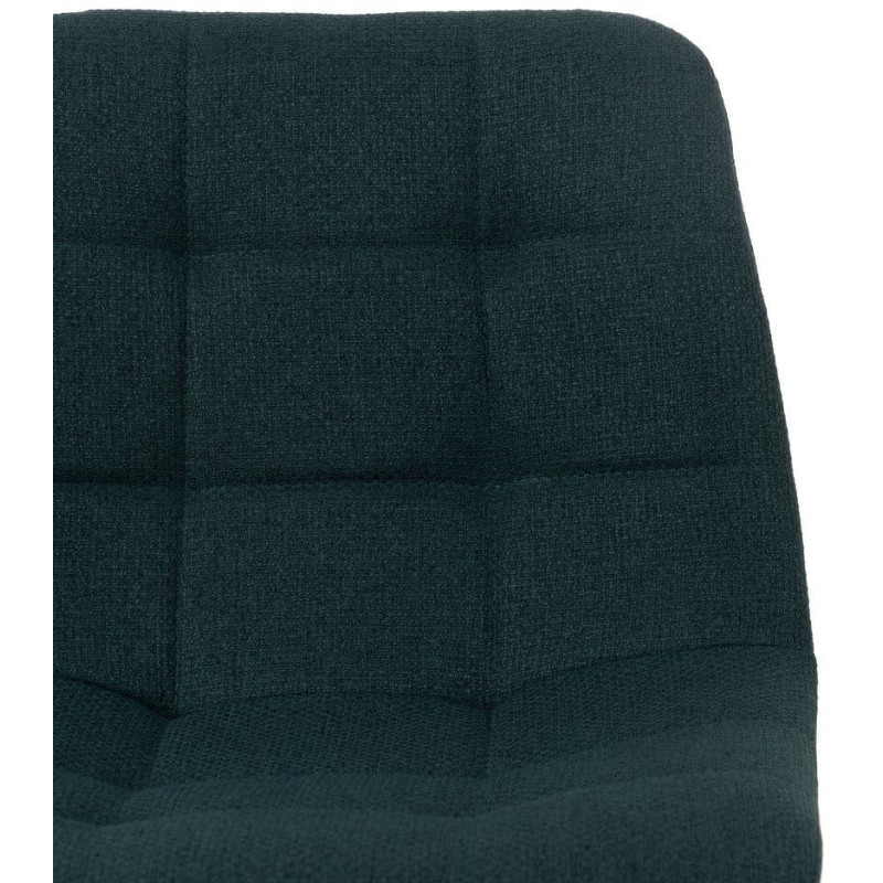 Tabouret de bar moderne chic Tissu Vert Matelassé Métal Noir Terimo (Lot de 4) - 5