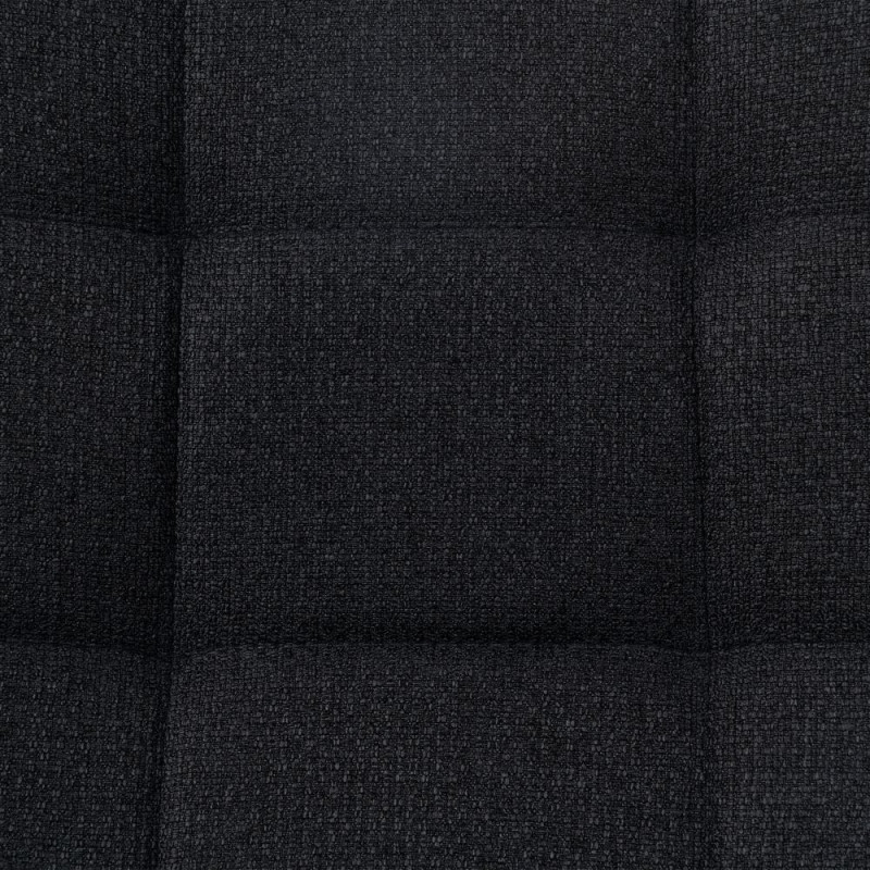 Tabouret de bar moderne chic Tissu Noir Matelassé Métal Noir Terimo (Lot de 4) - 10