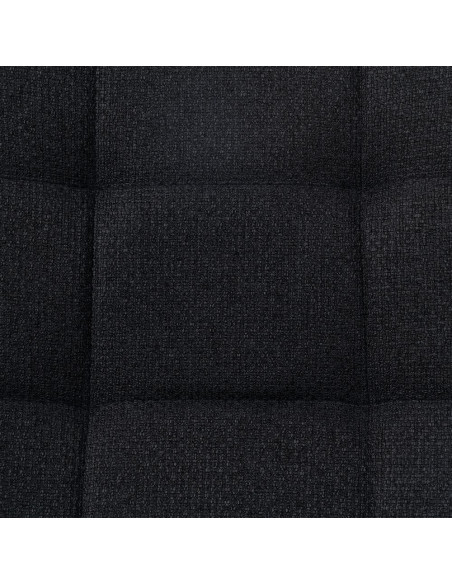 Tabouret de bar moderne chic Tissu Noir Matelassé Métal Noir Terimo (Lot de 4) - 10