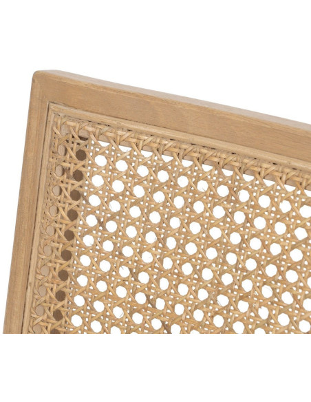 Fauteuil de table vintage chic Bois d'hévéa Rotin Naturel Cannage Bravio (Lot de 2) - 8