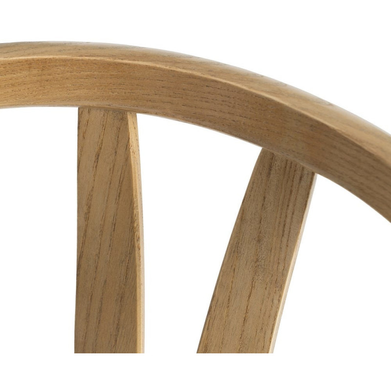 Chaise bistrot vintage Bois d'orme Naturel Rotin Marron Tressé Zorvia - 8