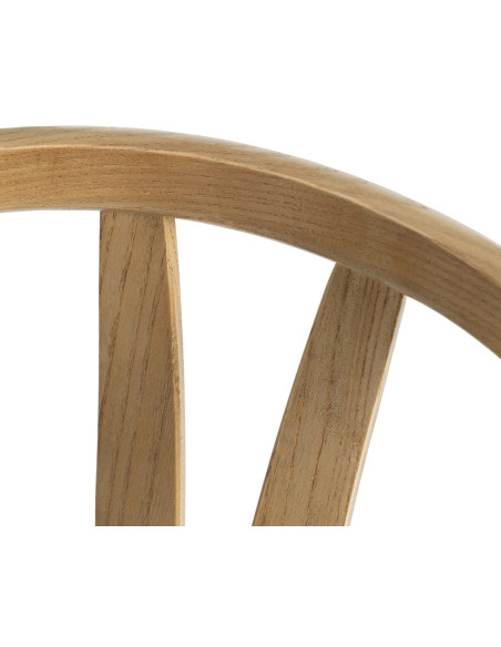 Chaise bistrot vintage Bois d'orme Naturel Rotin Marron Tressé Zorvia - 8