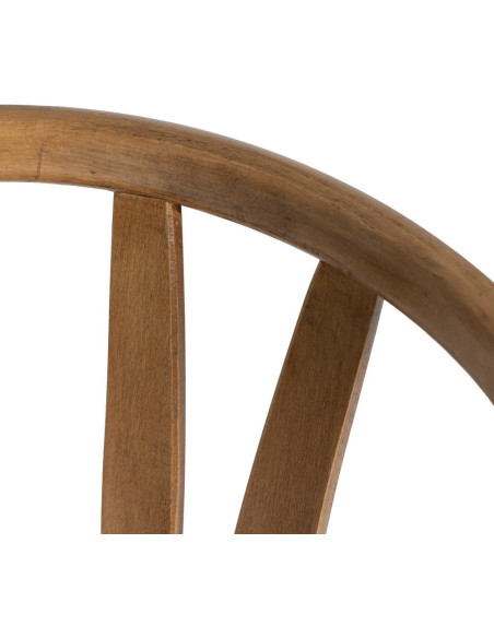 Chaise bistrot vintage Bois d'orme Miel Rotin Marron Tressé Zorvia - 8