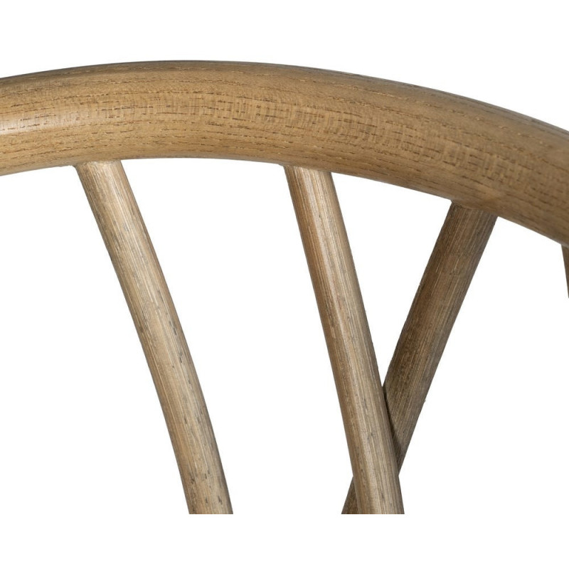 Chaise bistrot vintage Bois d'orme Naturel Rotin Marron Tressé Helira - 8