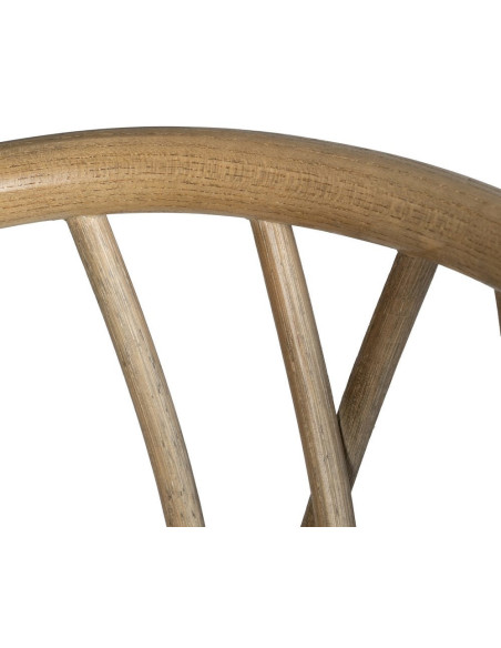 Chaise bistrot vintage Bois d'orme Naturel Rotin Marron Tressé Helira - 8