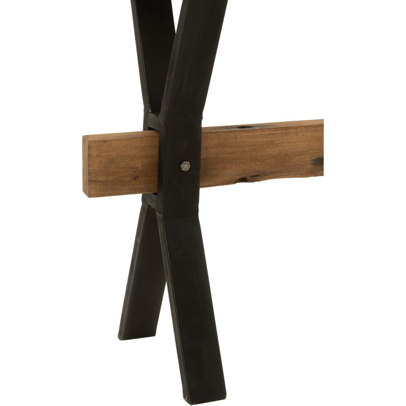 Console Rectangulaire Hector en Bois recyclé Marron Métal Noir - 5