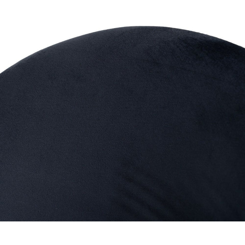 Chaise moderne arrondie Velours Bleu Métal Noir Dorvia (Lot de 4) - 7