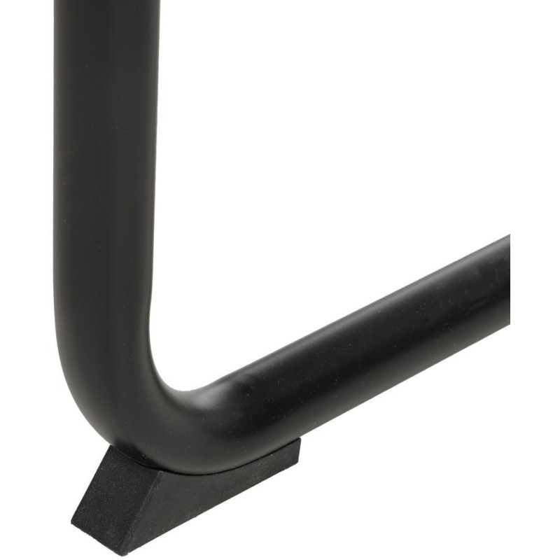 Chaise industrielle chic Luge Tissu Bleu Matelassé Métal Noir Nivira - 11