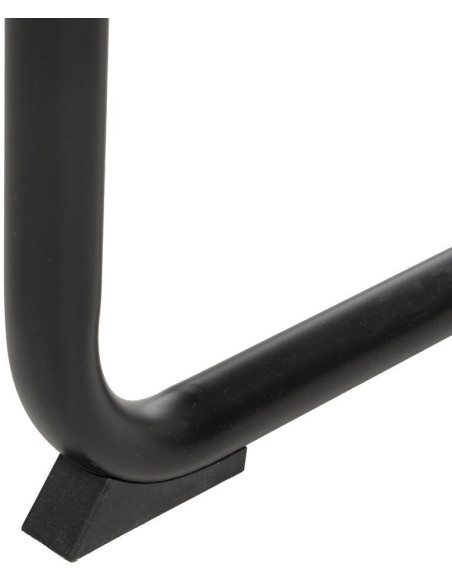 Chaise industrielle chic Luge Tissu Bleu Matelassé Métal Noir Nivira - 11