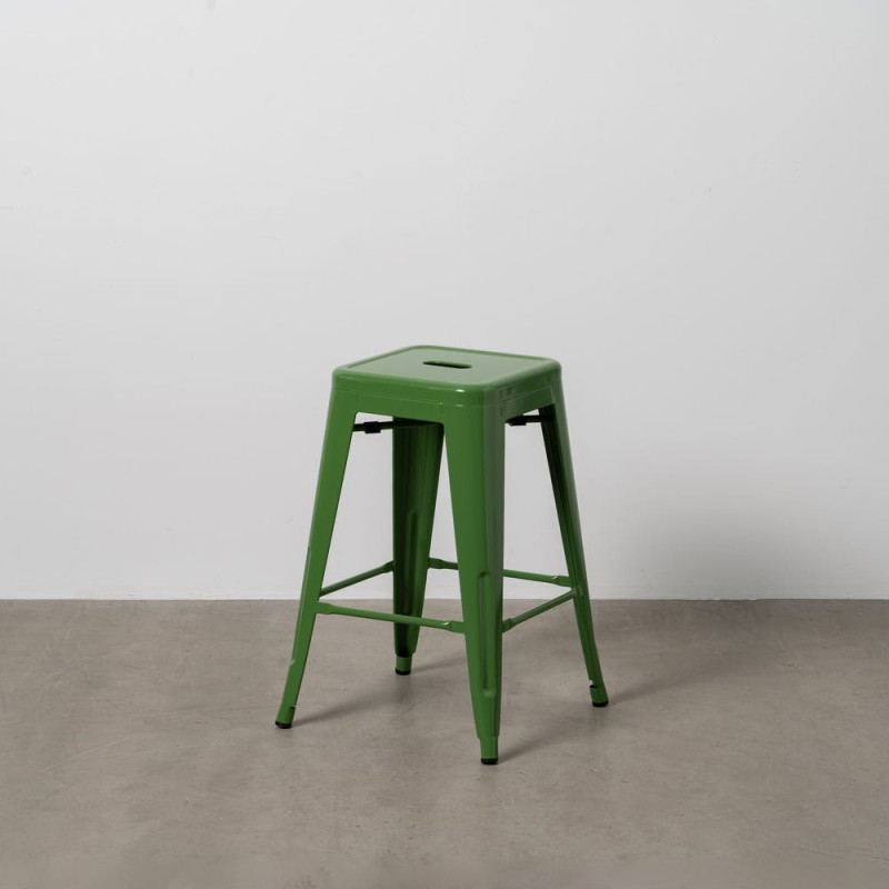 Tabouret industriel chic Métal Vert Dallas (Lot de 4) - 7