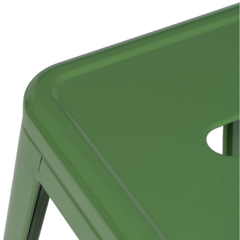 Tabouret industriel chic Métal Vert Dallas (Lot de 4) - 2