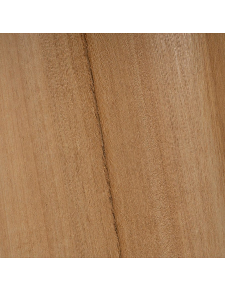 Table basse moderne chic Ronde 80 cm en Céramique Blanc Effet marbre Métal Naturel Effet bois Lurly - 5