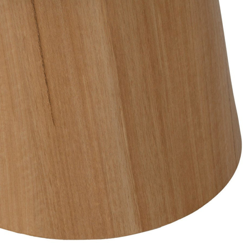 Table basse moderne chic Ronde 80 cm en Céramique Blanc Effet marbre Métal Naturel Effet bois Lurly - 7