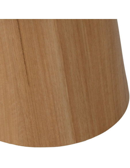 Table basse moderne chic Ronde 80 cm en Céramique Blanc Effet marbre Métal Naturel Effet bois Lurly - 7