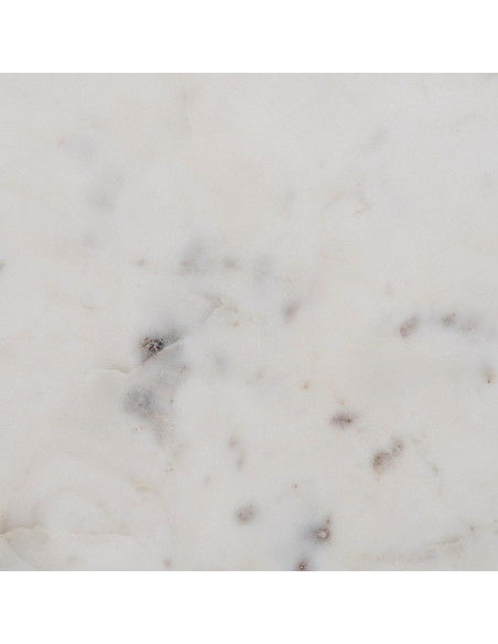 Table basse moderne chic Ronde 75 cm en Bois de manguier Marbre Blanc Tolia - 4