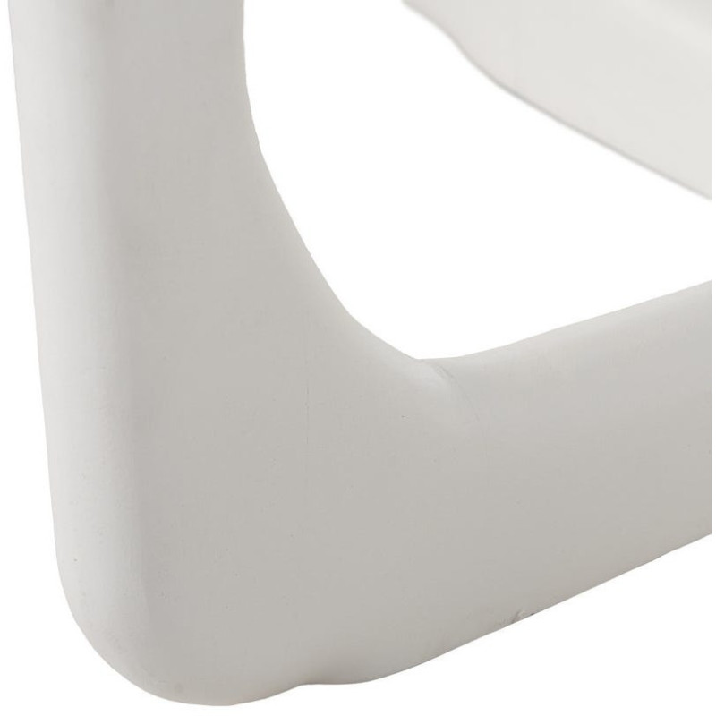 Table basse moderne chic Ronde 75 cm en Bois de manguier Marbre Blanc Tolia - 8