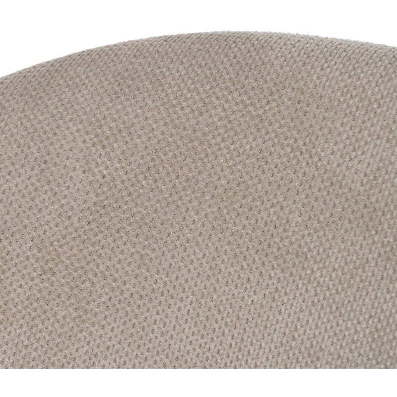 Fauteuil de table contemporain chic Tissu Beige Métal Noir Almero (Lot de 2) - 7