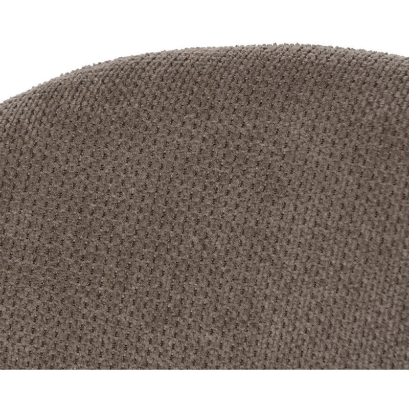 Fauteuil de table contemporain chic Tissu Taupe Métal Noir Almero (Lot de 2) - 6