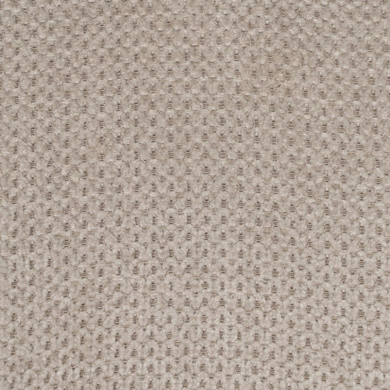 Fauteuil de table moderne arrondi Tissu Beige Métal Noir Alvero (Lot de 2) - 10